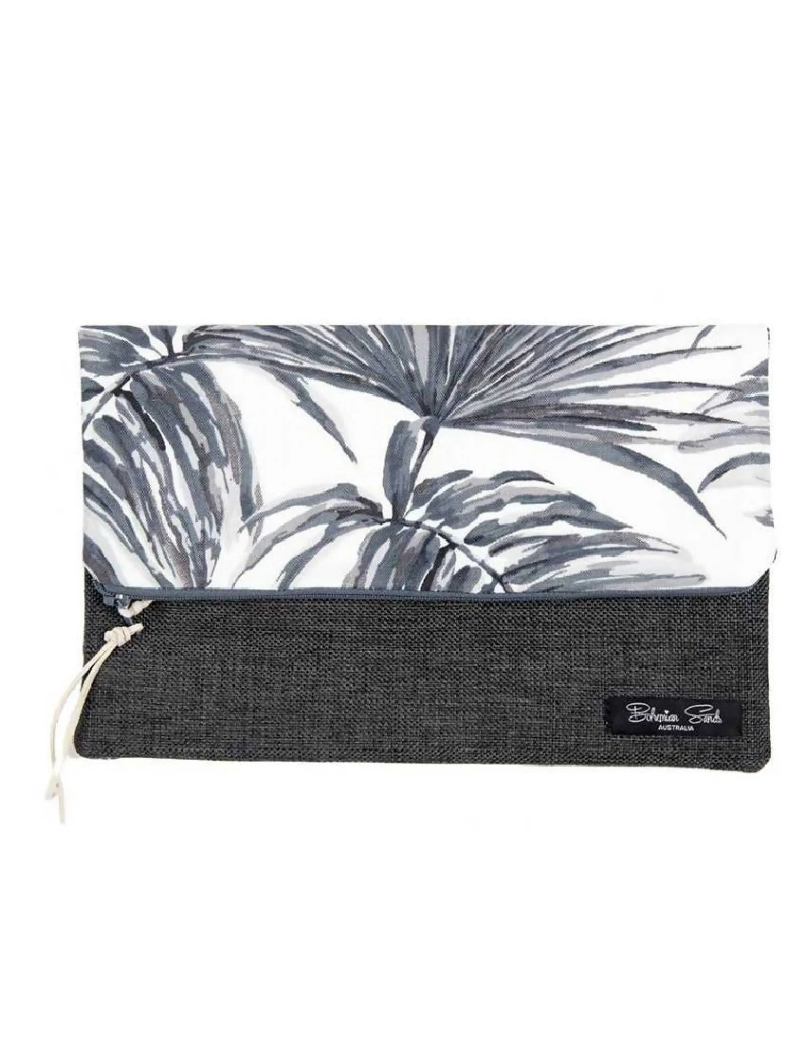 Bleue Charcoal Foldover Clutch