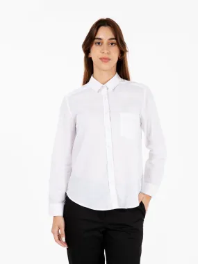 Camicia over lino cotone bianco