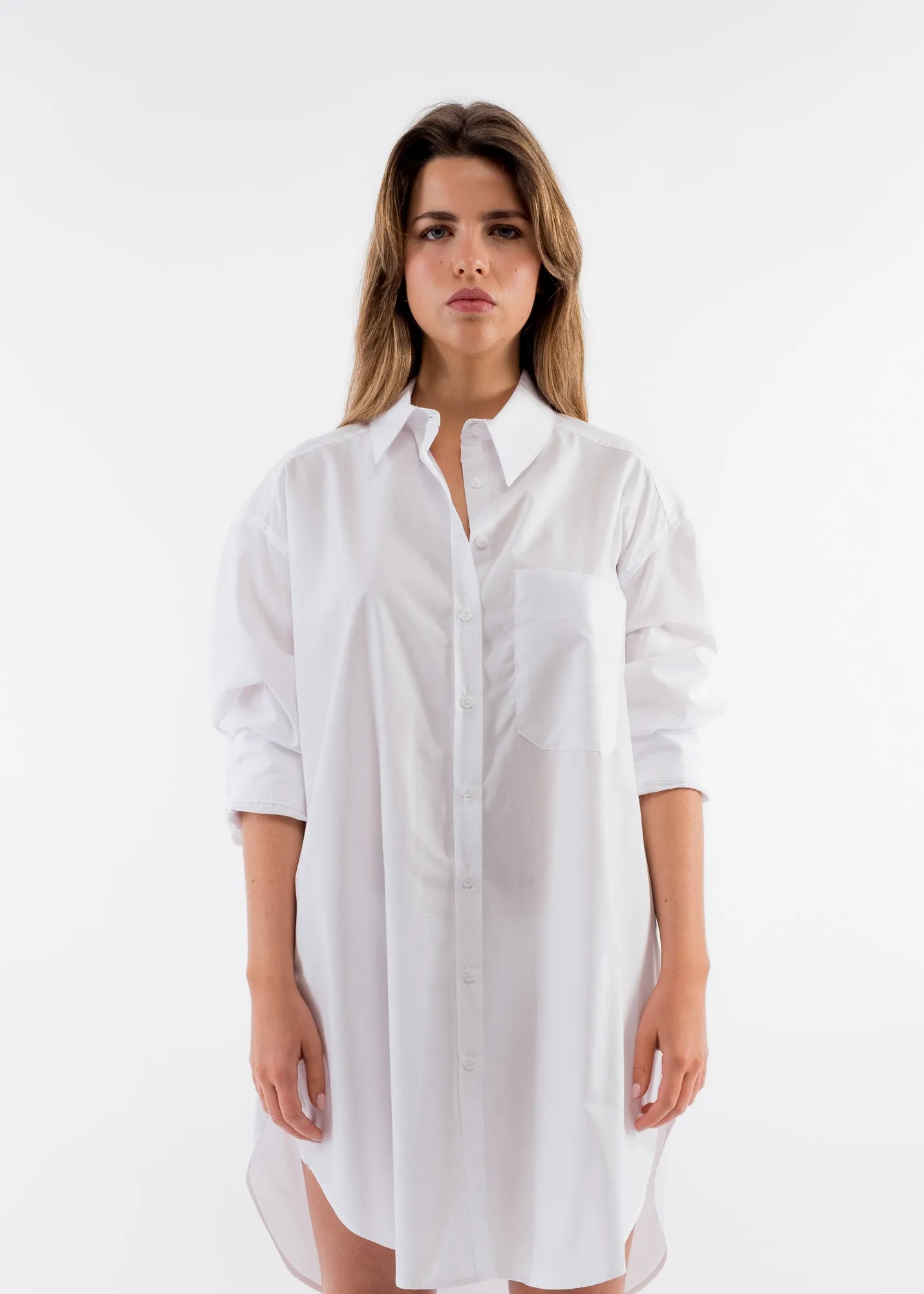 Camicia oversize in popeline