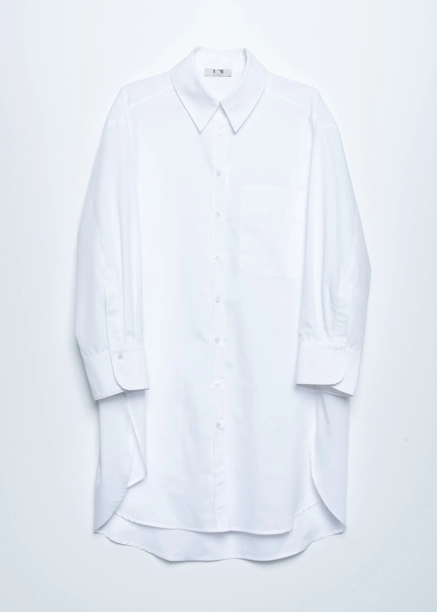 Camicia oversize in popeline