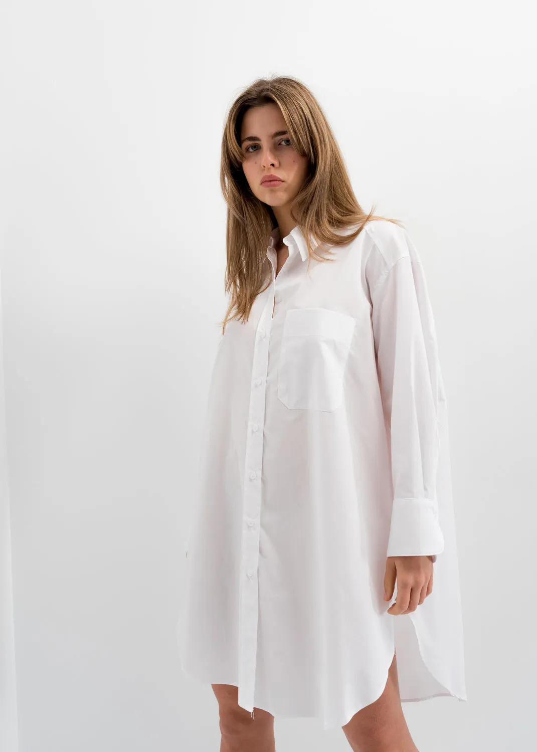 Camicia oversize in popeline