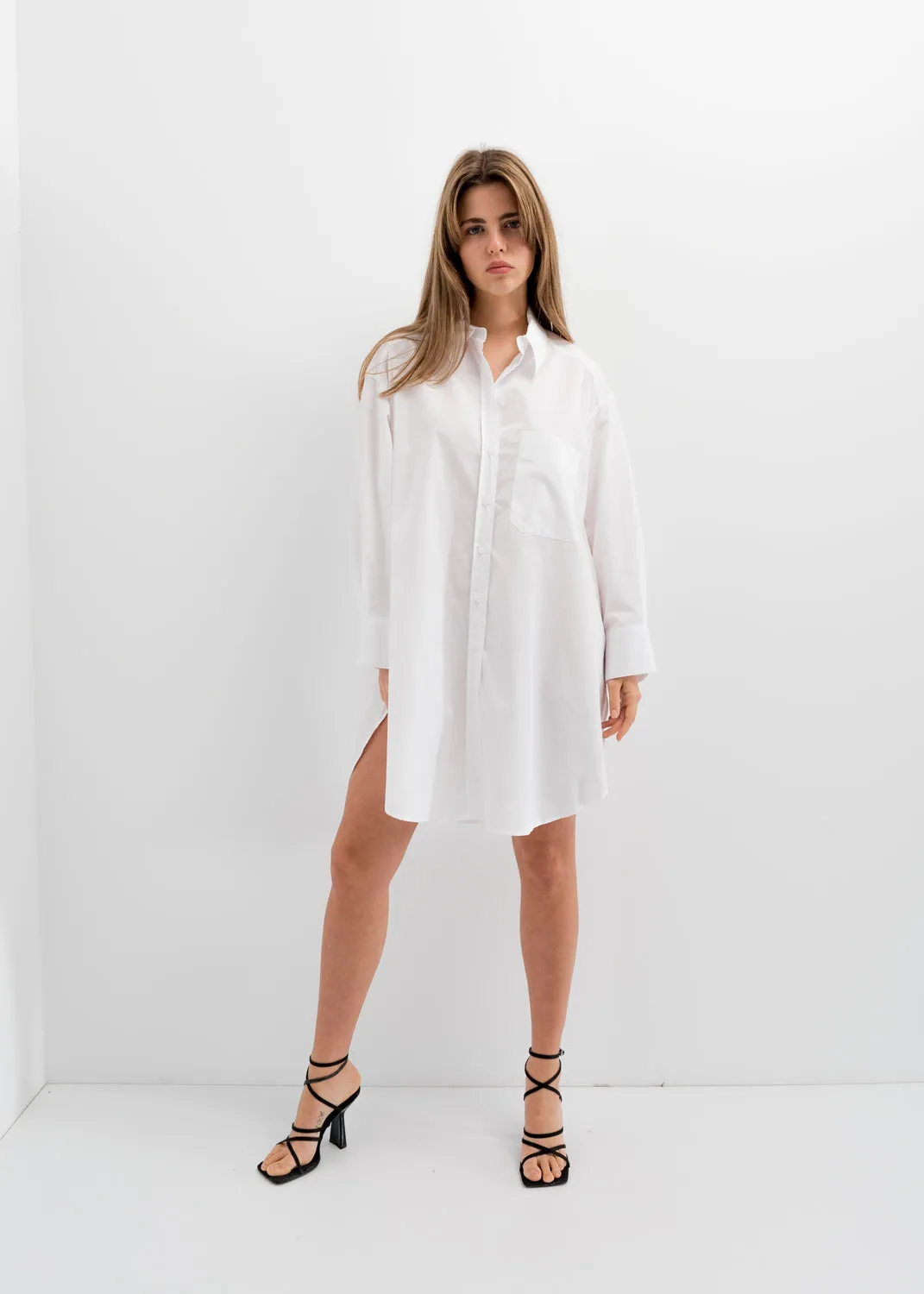 Camicia oversize in popeline