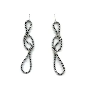 Embrace Zipper Earrings, Silver