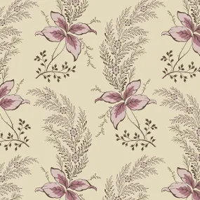 Fabric ORCHID Color SUGAR AND CREAM from English Garden Collection by Edyta Sitar for Andover, A-793-LE