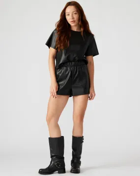 FAUX THE RECORD SHORT BLACK