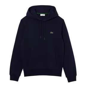 Felpa Uomo Lacoste Cappuccio Cotone Biologico Blu Navy