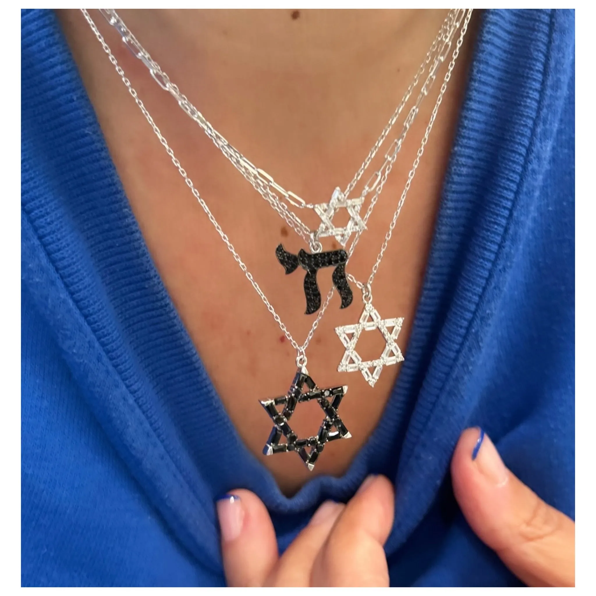 Large Nessa Magen David Necklace