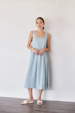 Open Back Dress in Misty Sage