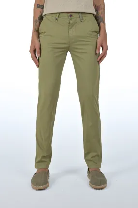 Pantaloni slim Sonic Raso Verde Salvia SS24